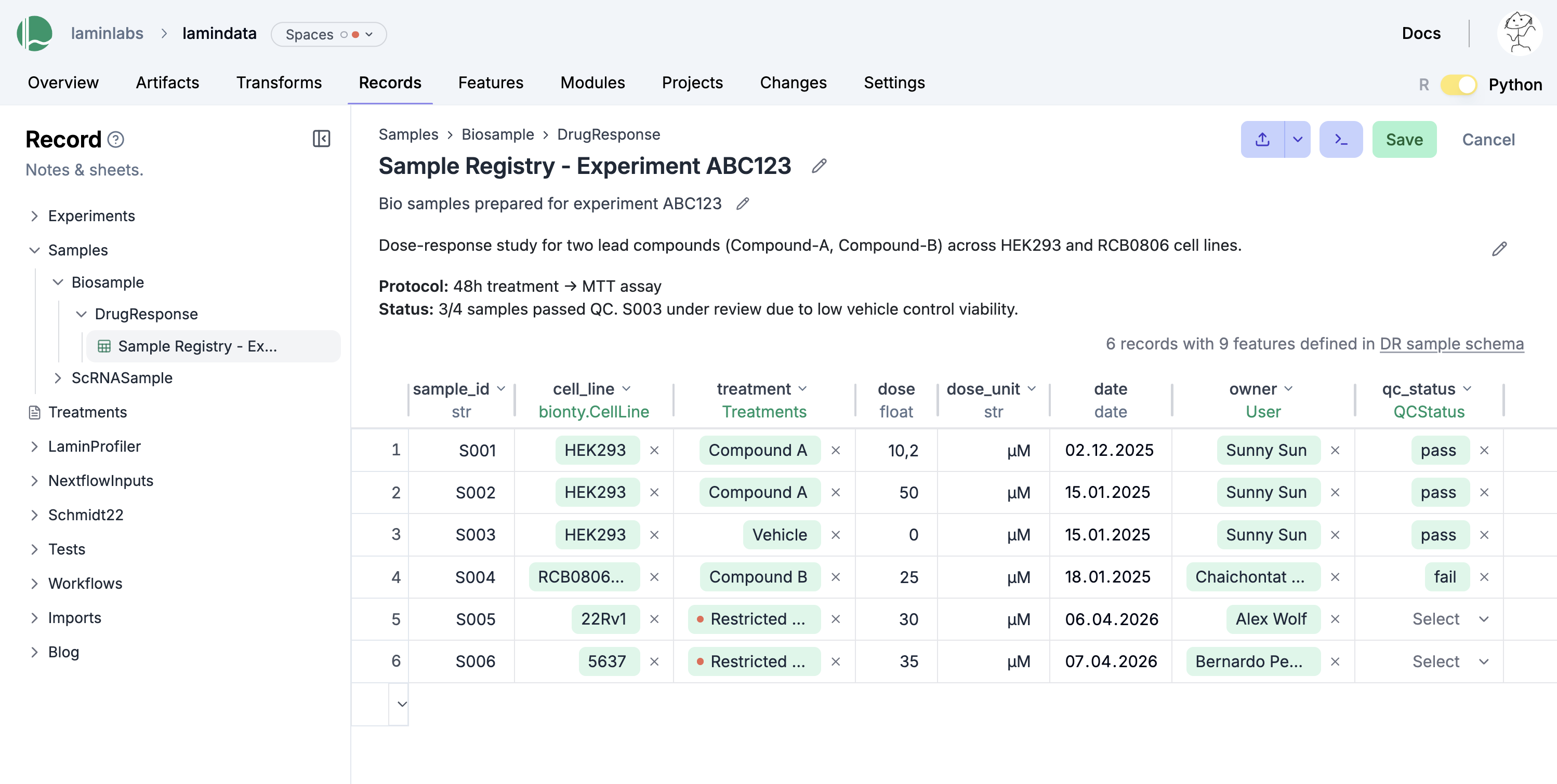 Notebook showcasing a cell type ontology